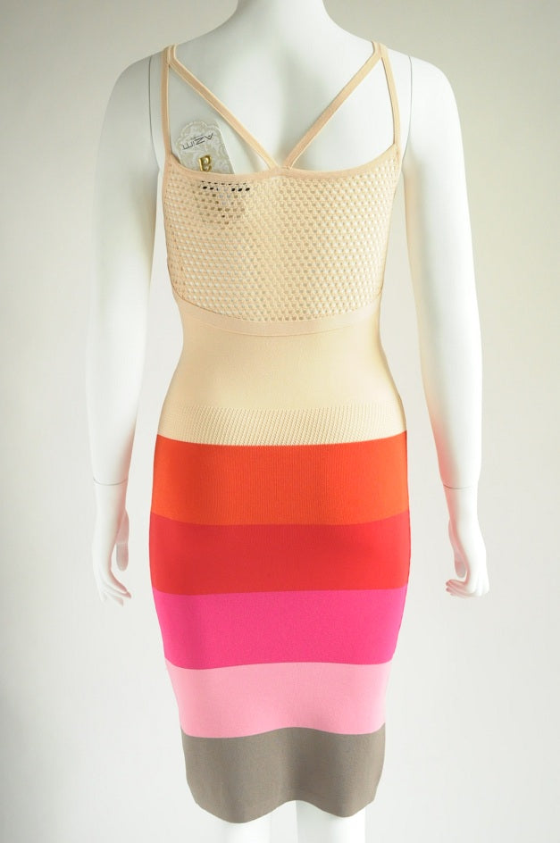 Colour Stripped Bodycon Dress