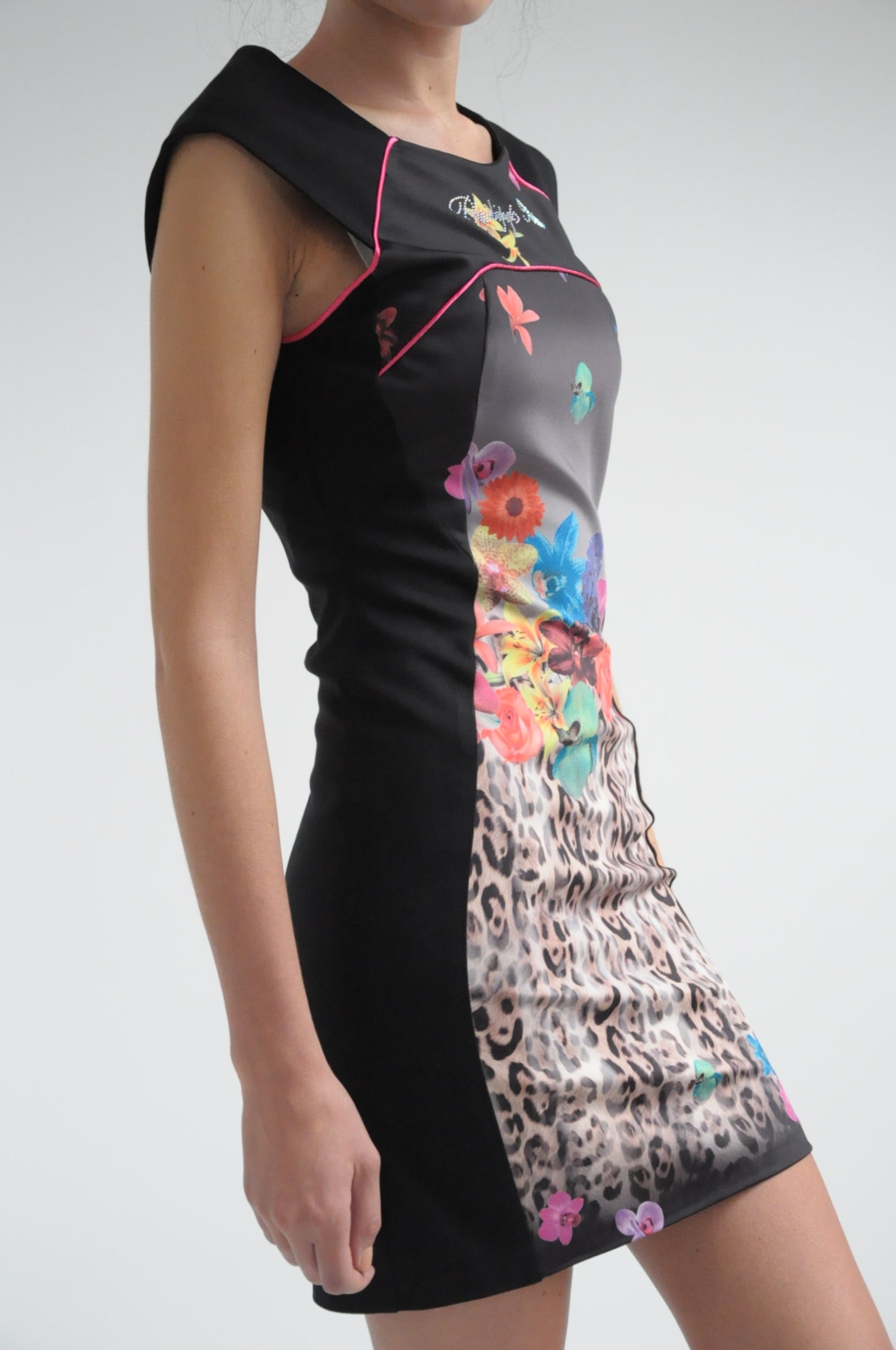 Floral Slimming Side Bodycon Dress