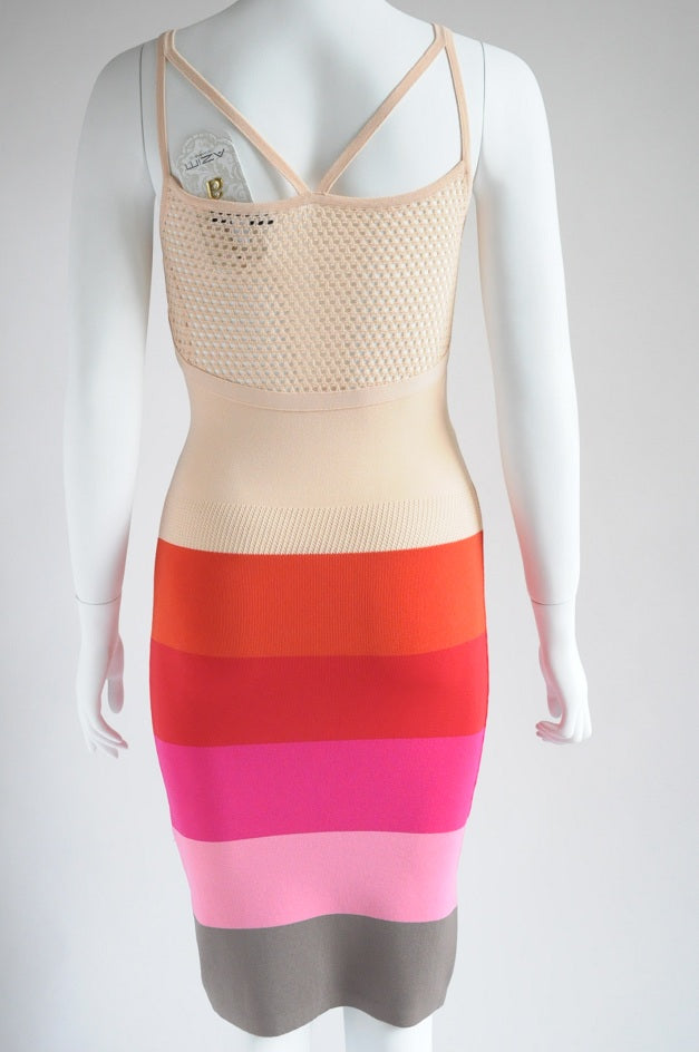 Colour Stripped Bodycon Dress