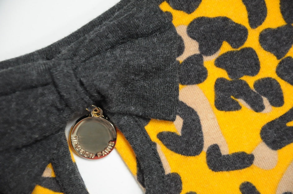 Honey Leopard Bowed Stretchy Blouse