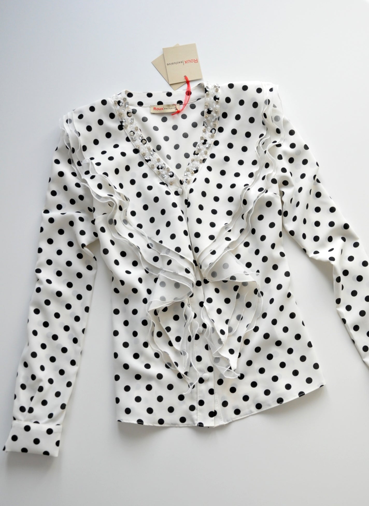 Polka Dot frill Blouse