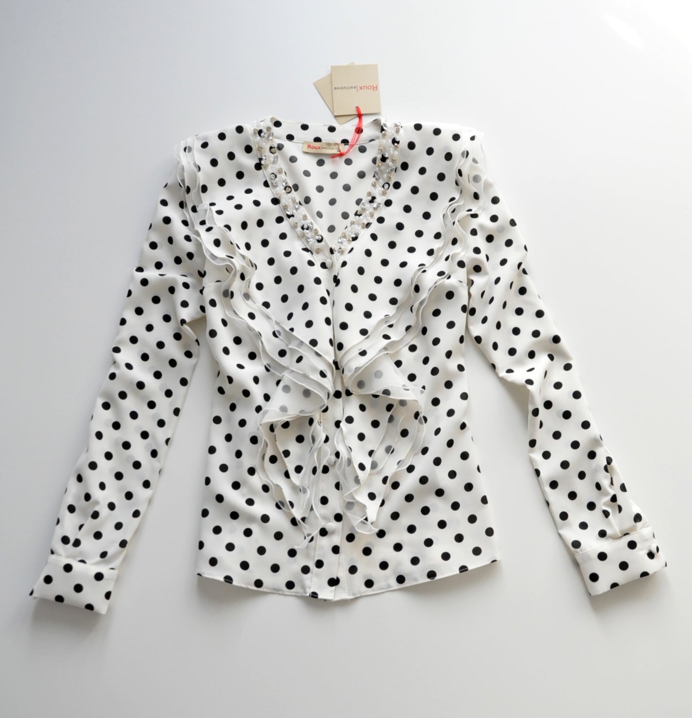 Polka Dot frill Blouse