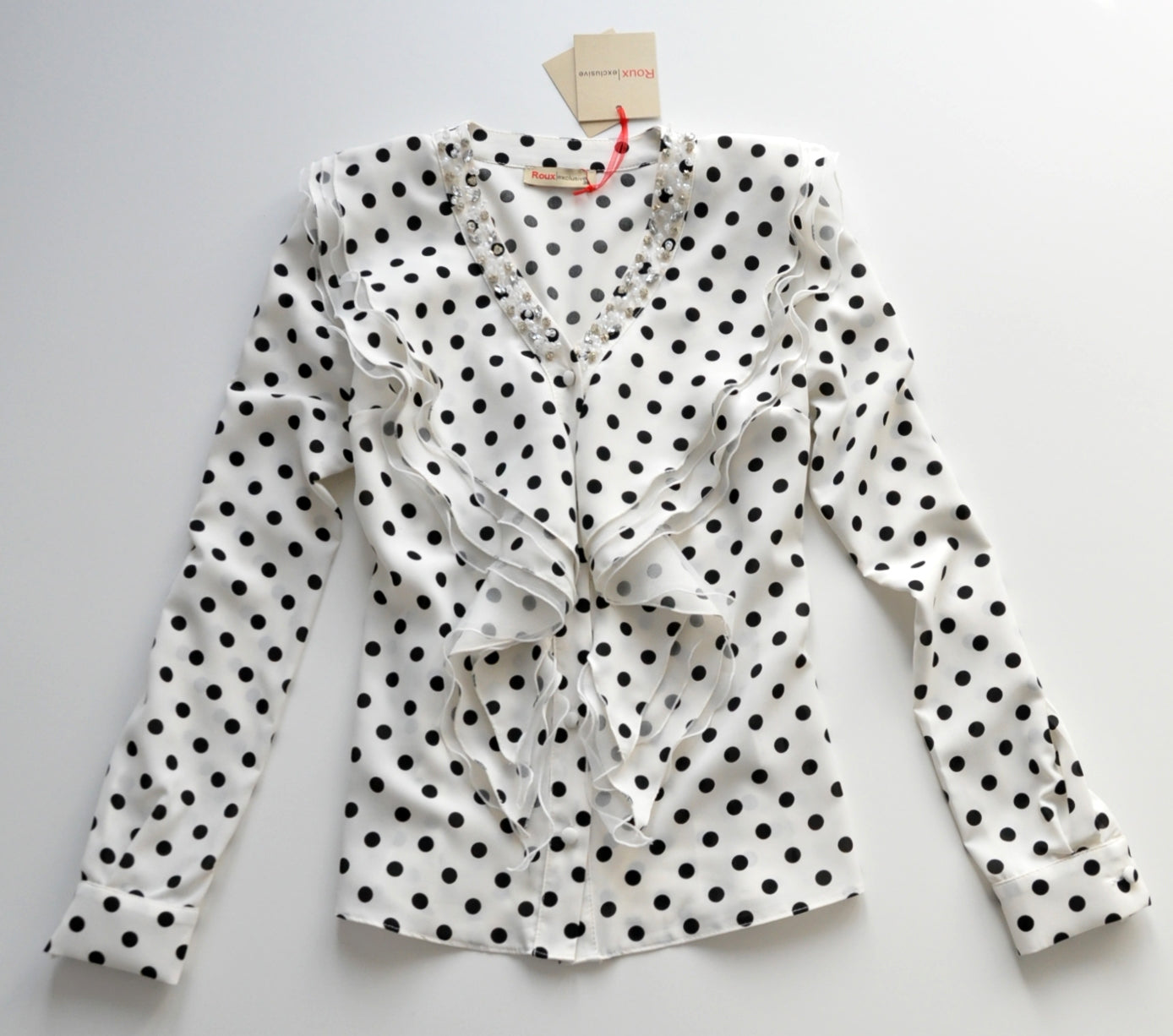 Polka Dot frill Blouse