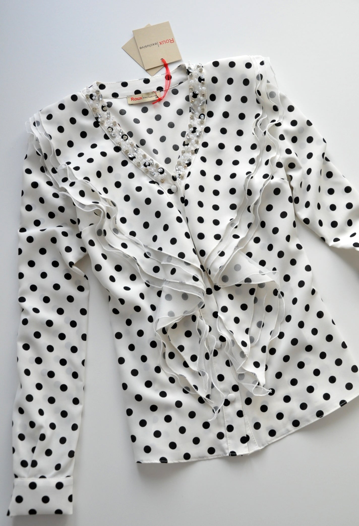 Polka Dot frill Blouse