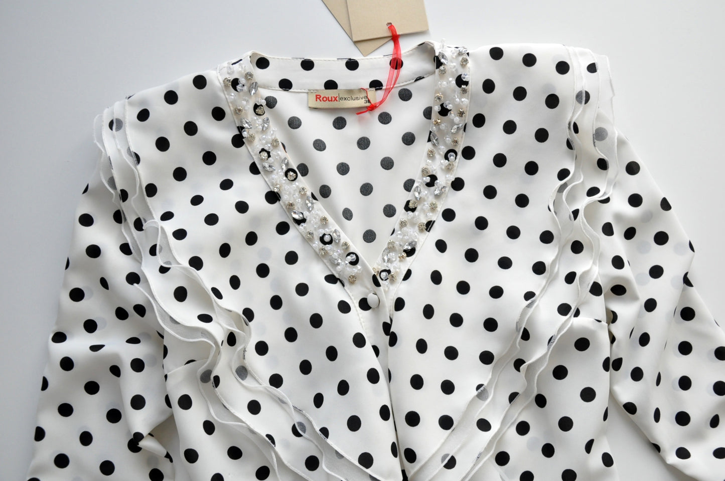 Polka Dot frill Blouse