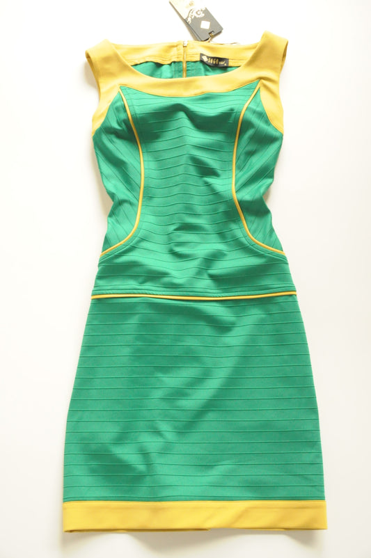 Green Ribbed Bodycon Dress