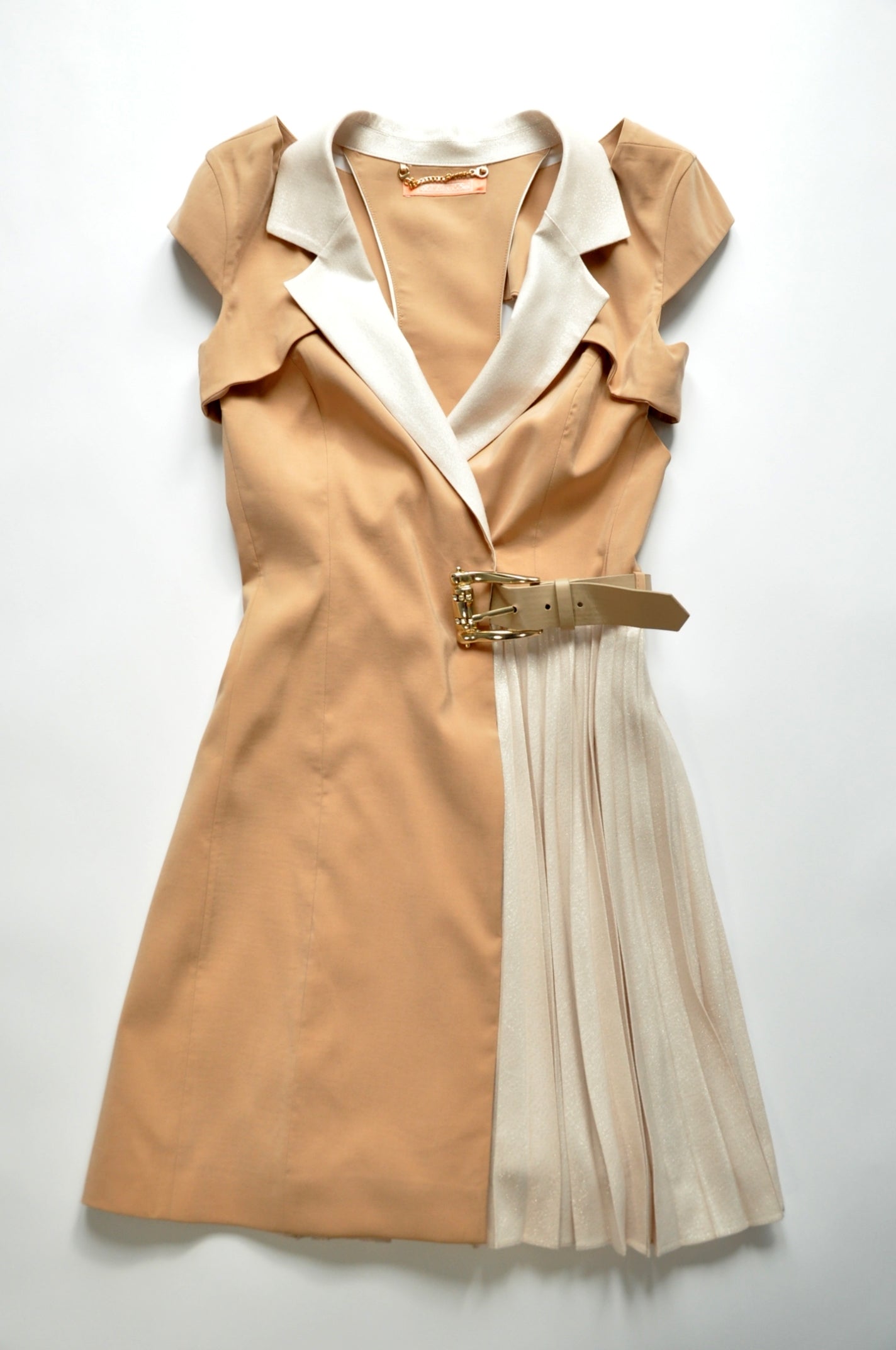 Light brown cutout blazer dress