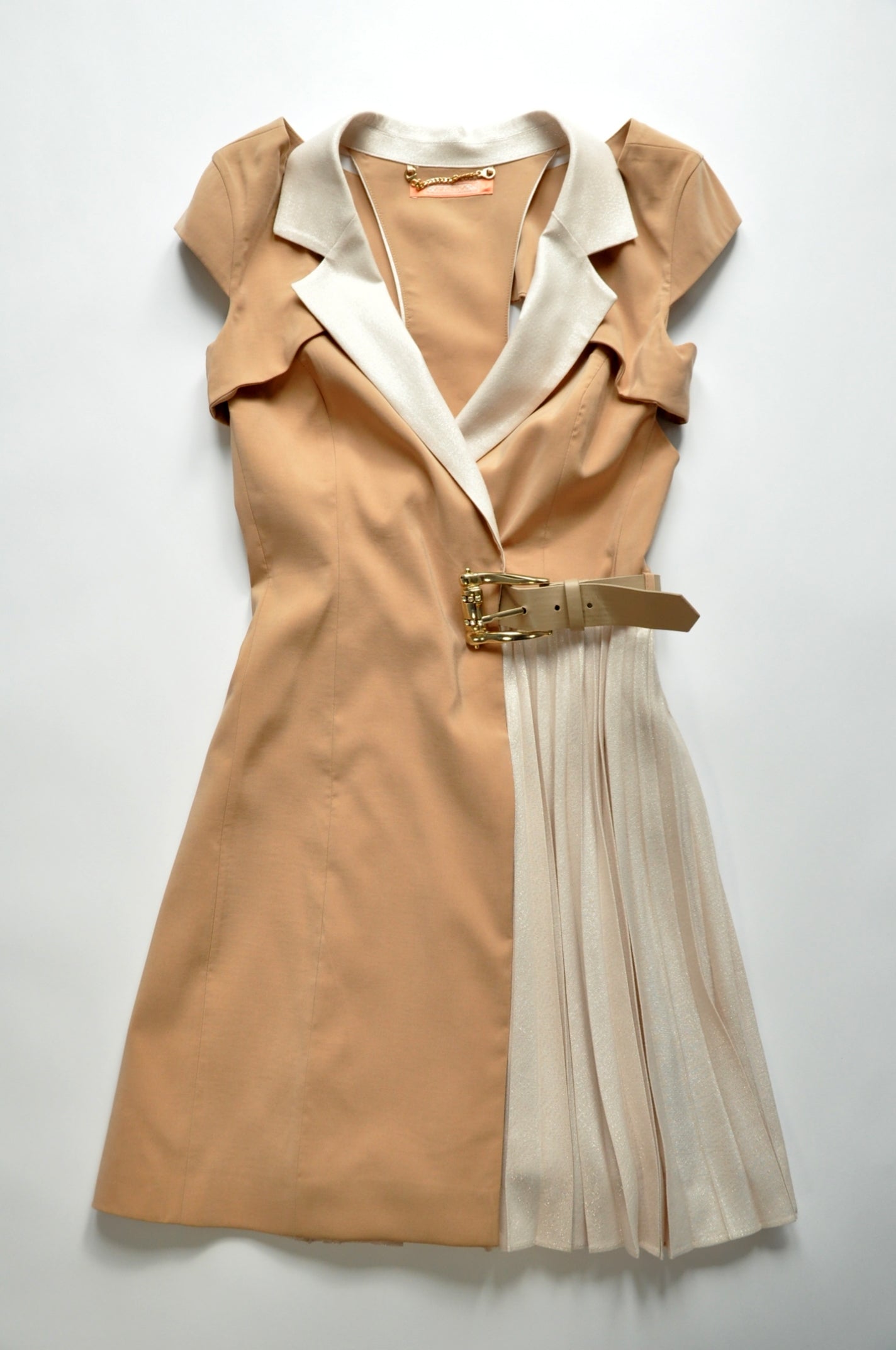 Light brown cutout blazer dress