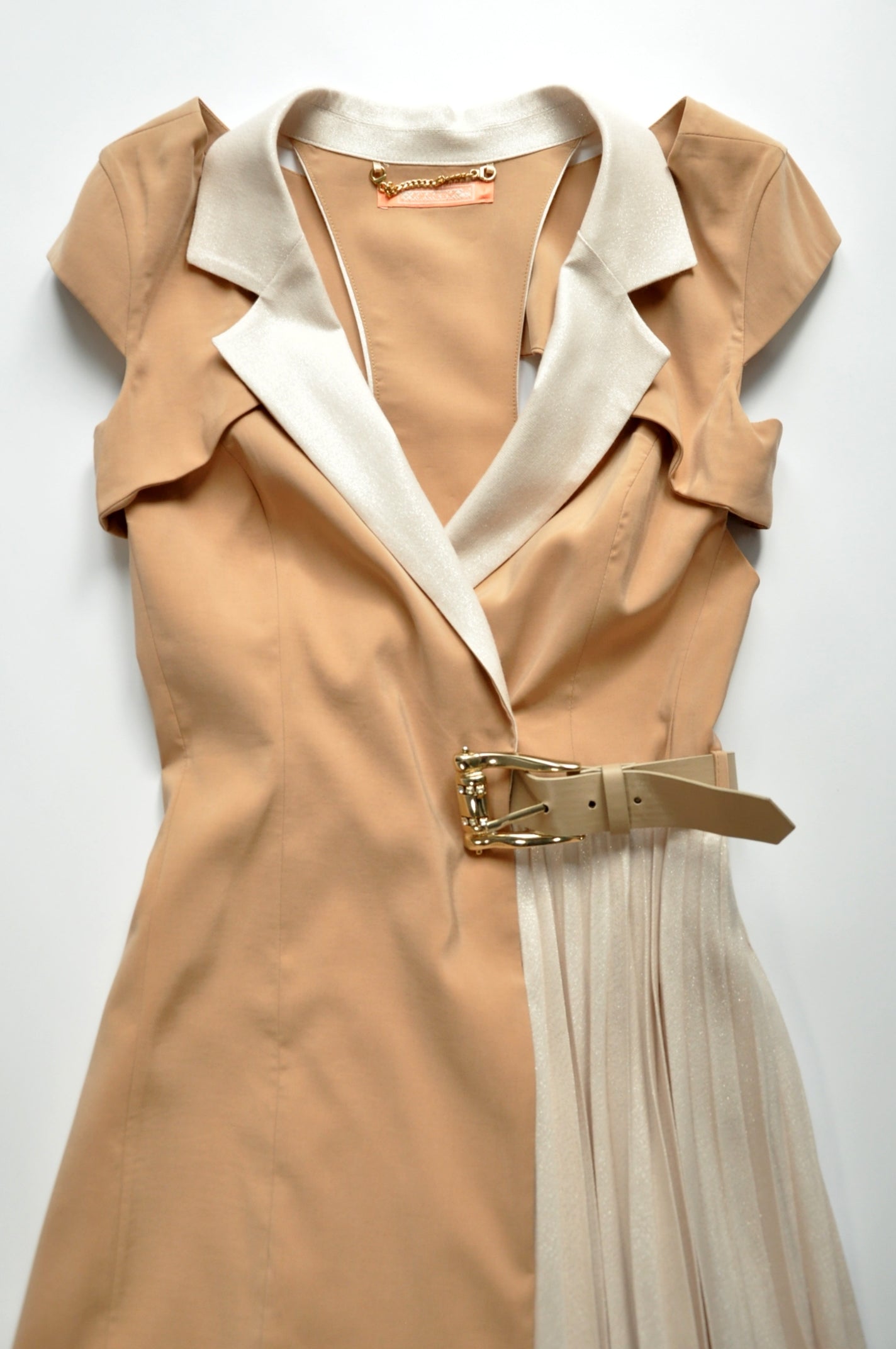 Light brown cutout blazer dress