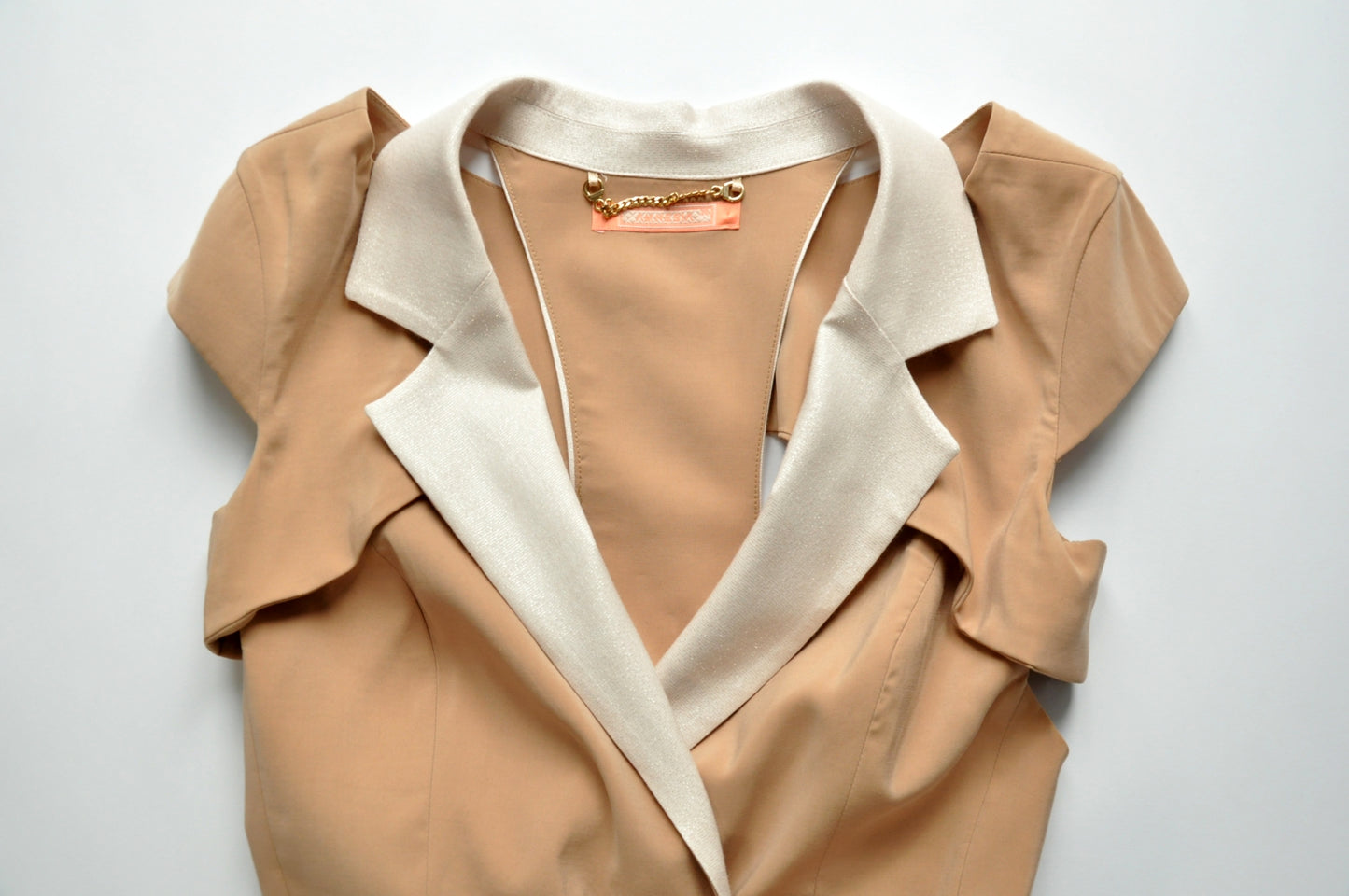 Light brown cutout blazer dress