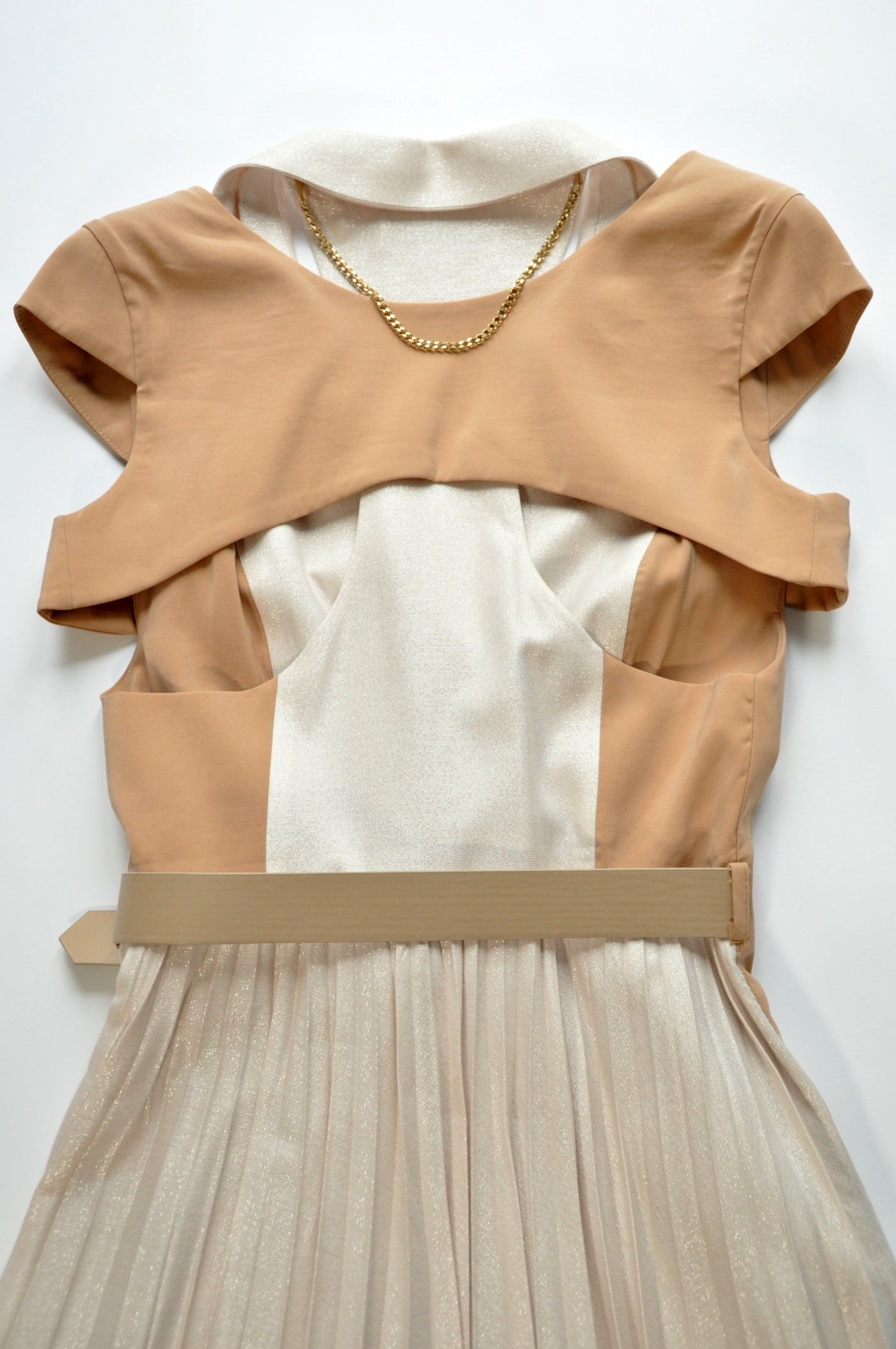 Light brown cutout blazer dress