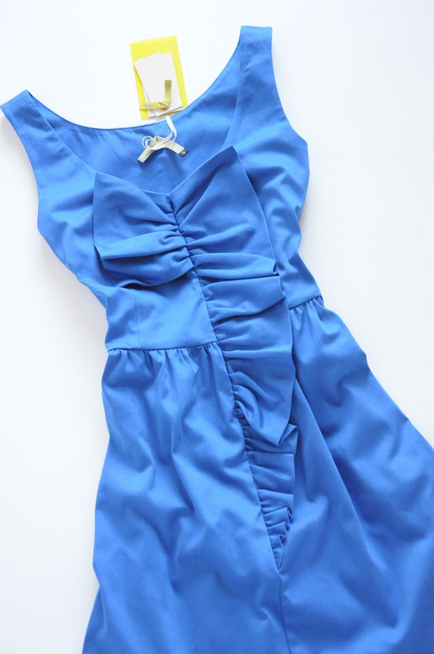 Blue Fit & Flare Dress