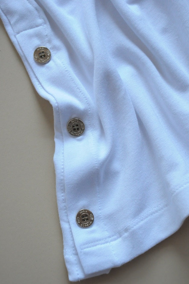 White Logo-Print Detail T-shirt