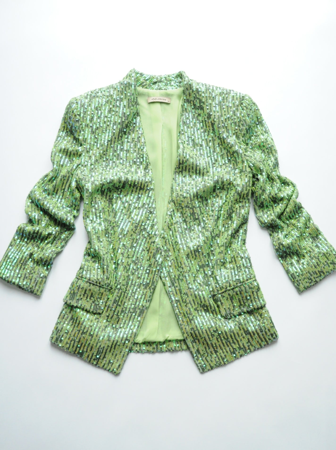 Light green sequinned blazer