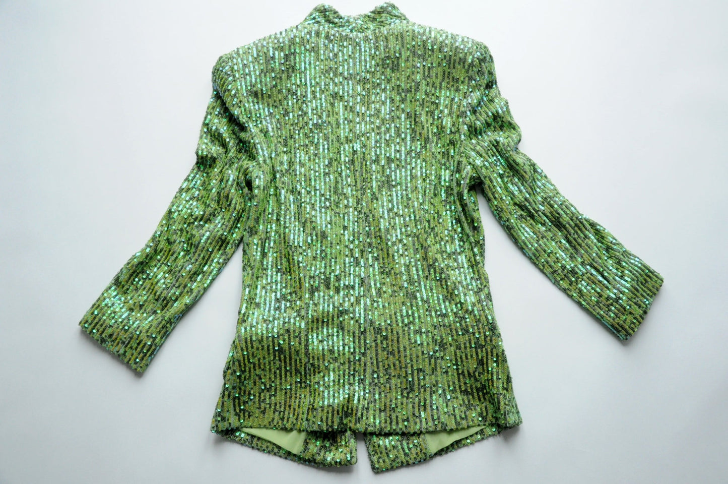 Light green sequinned blazer