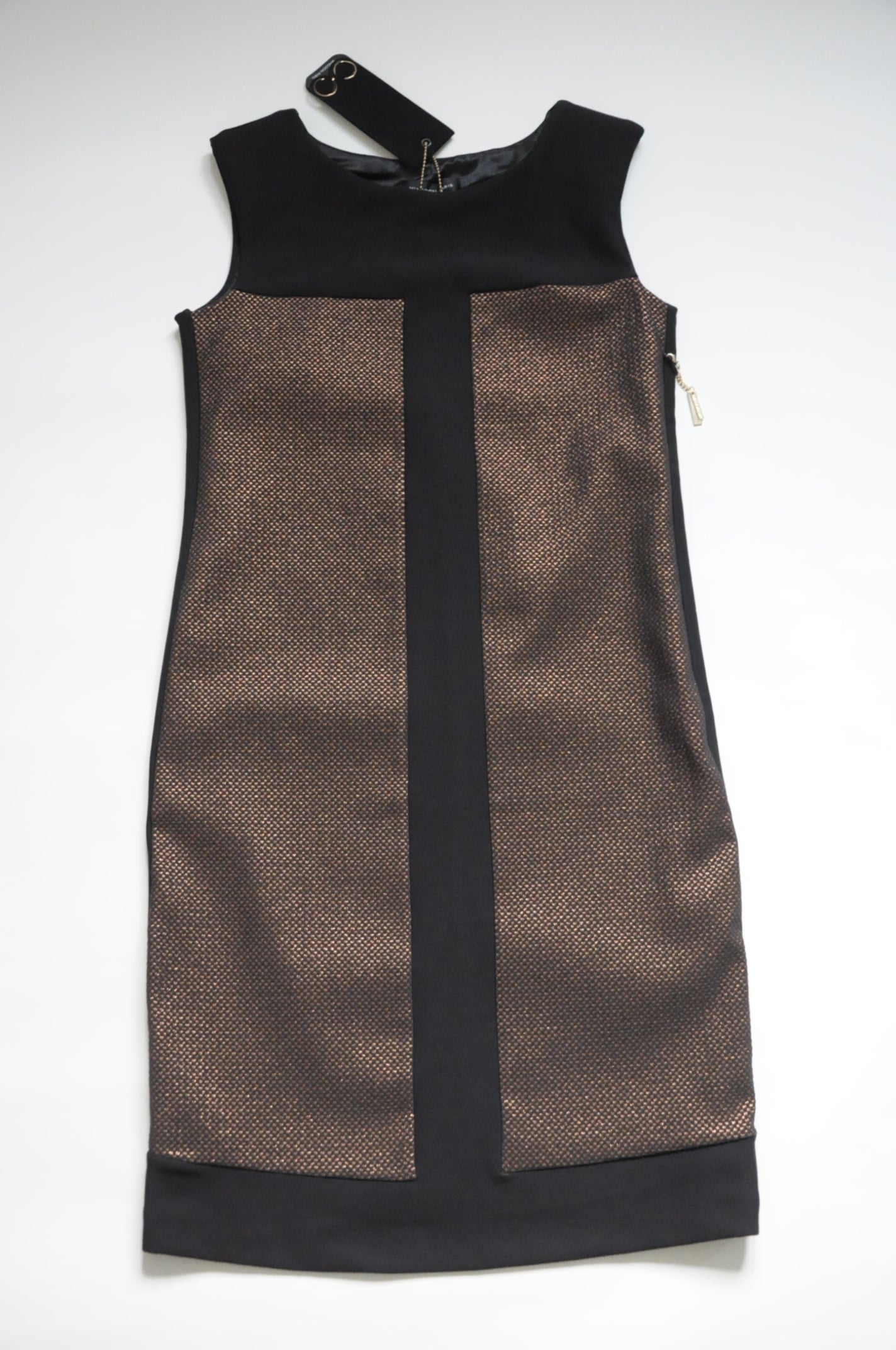 Cooper Metalized Front Block Shift Dress