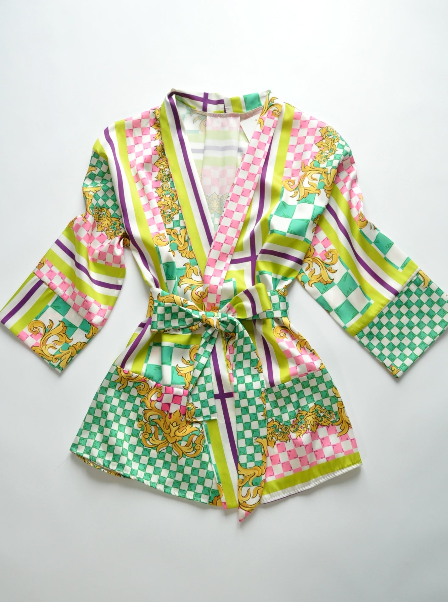 Barocco print satin co-ord