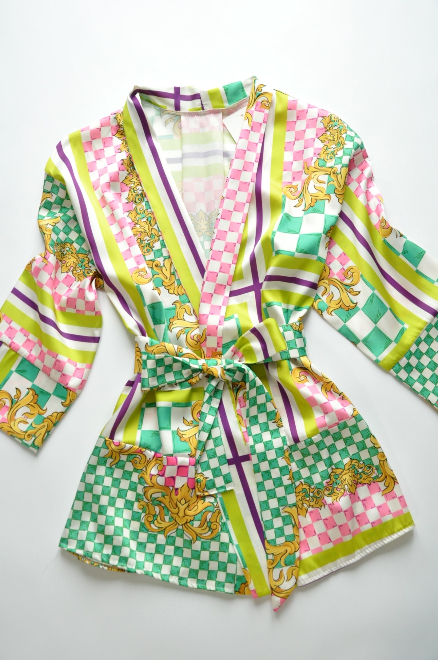 Barocco print satin co-ord