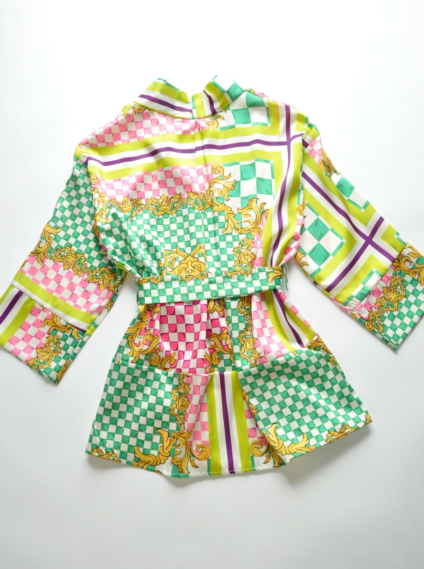 Barocco print satin co-ord