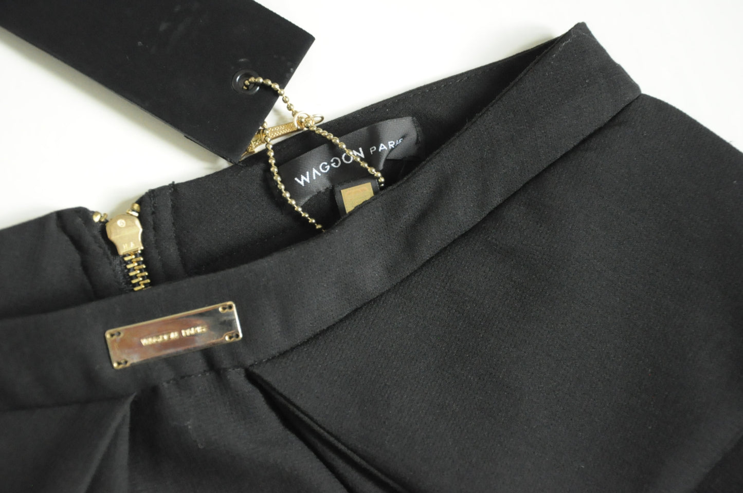 Black Bowed Peplum Skirt