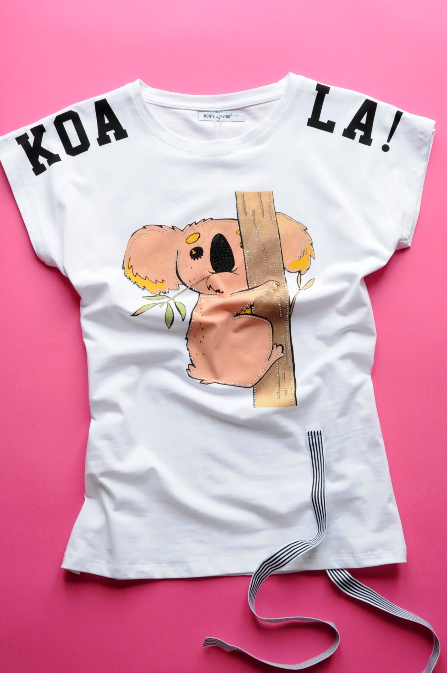 Crystal embellished Koala graphic-print cotton T-shirt