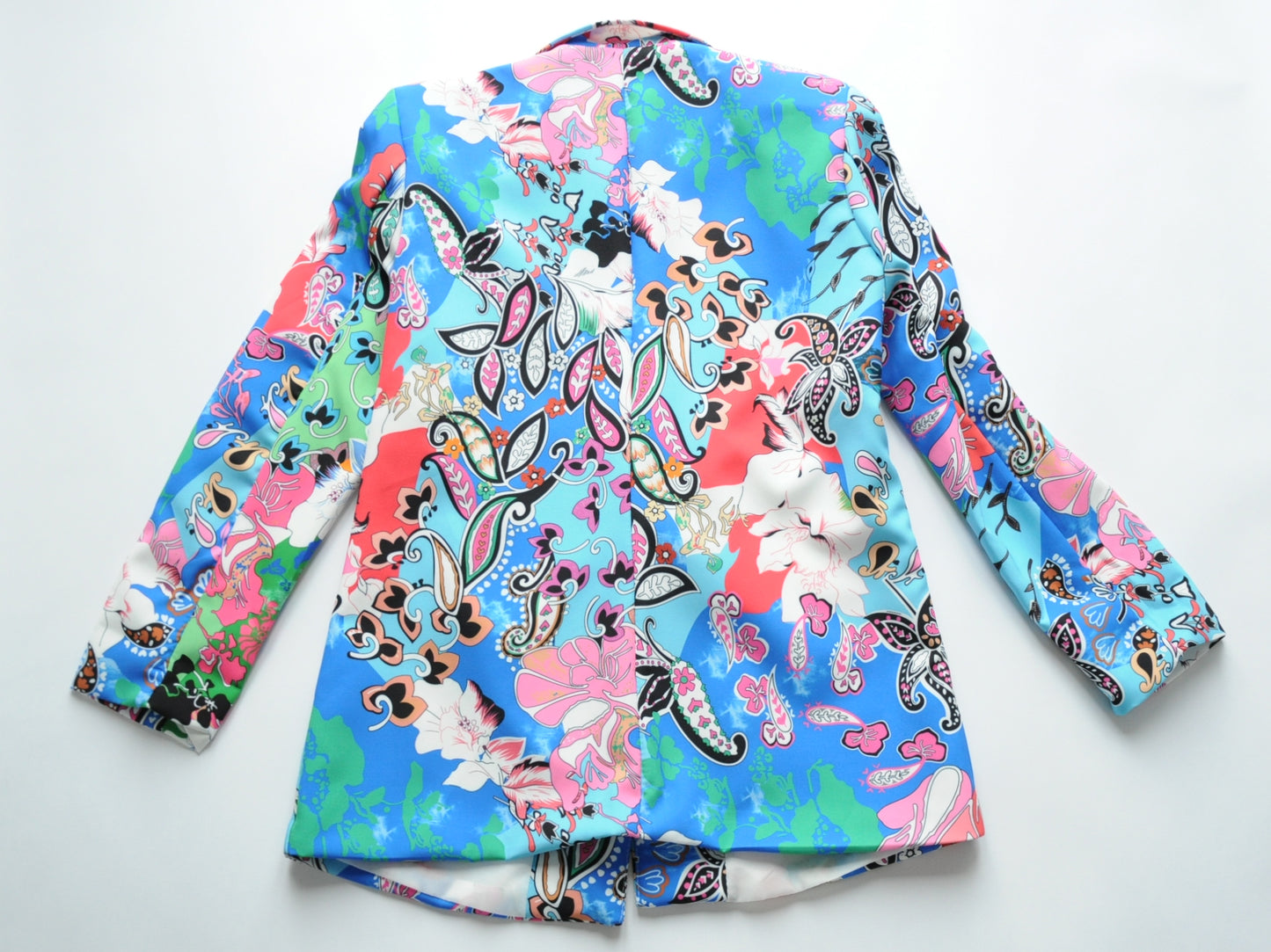 Paisley vibrant print oversized blazer