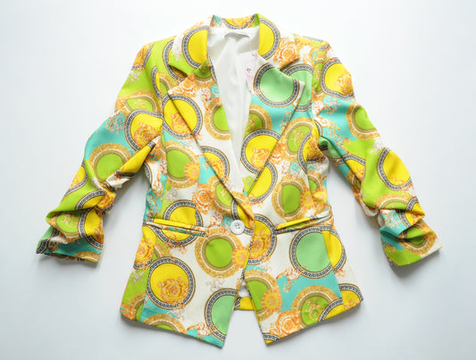 Barocco-Goddess Zig-Zag printed blazer