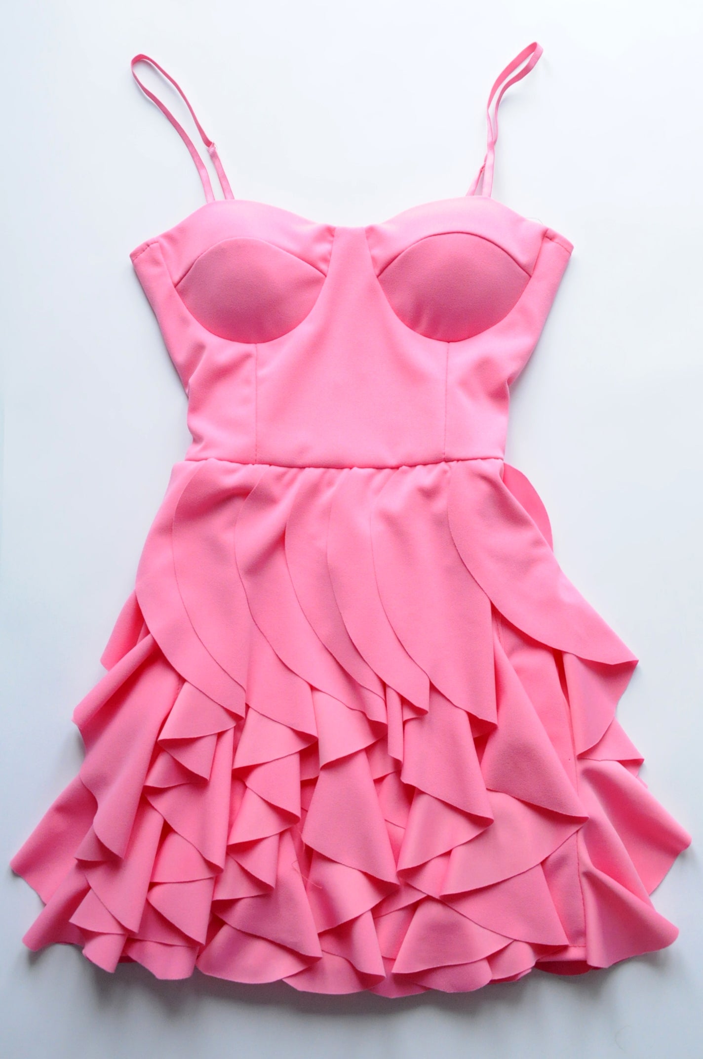 Candy pink fit & flare dress