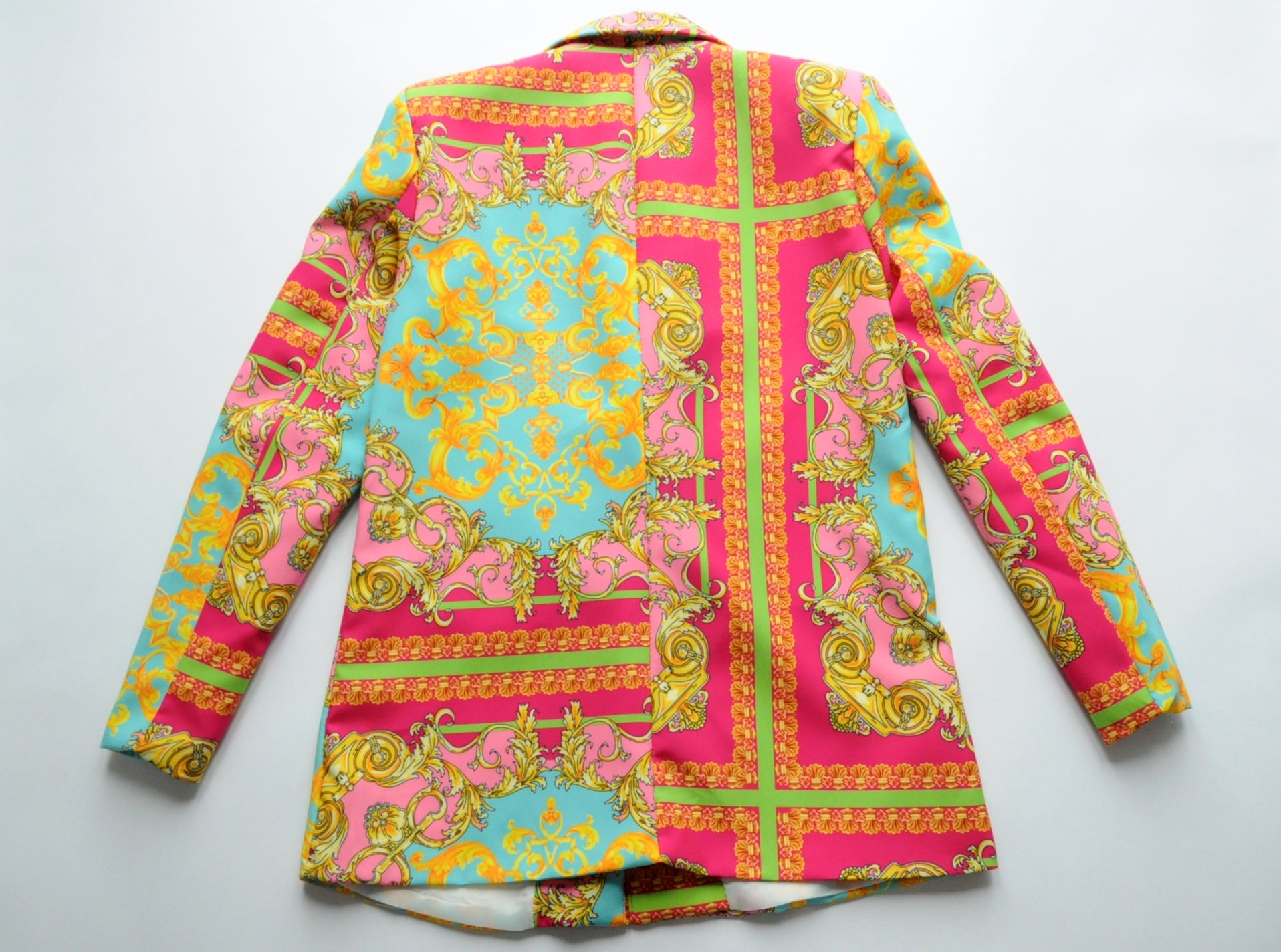 Barocco Goddess print oversized blazer