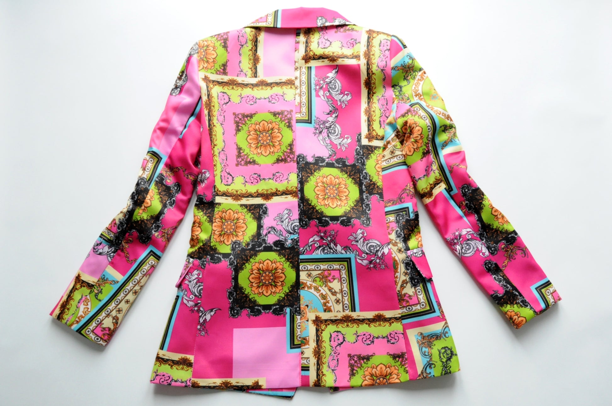 Barocco Goddess print silk blazer