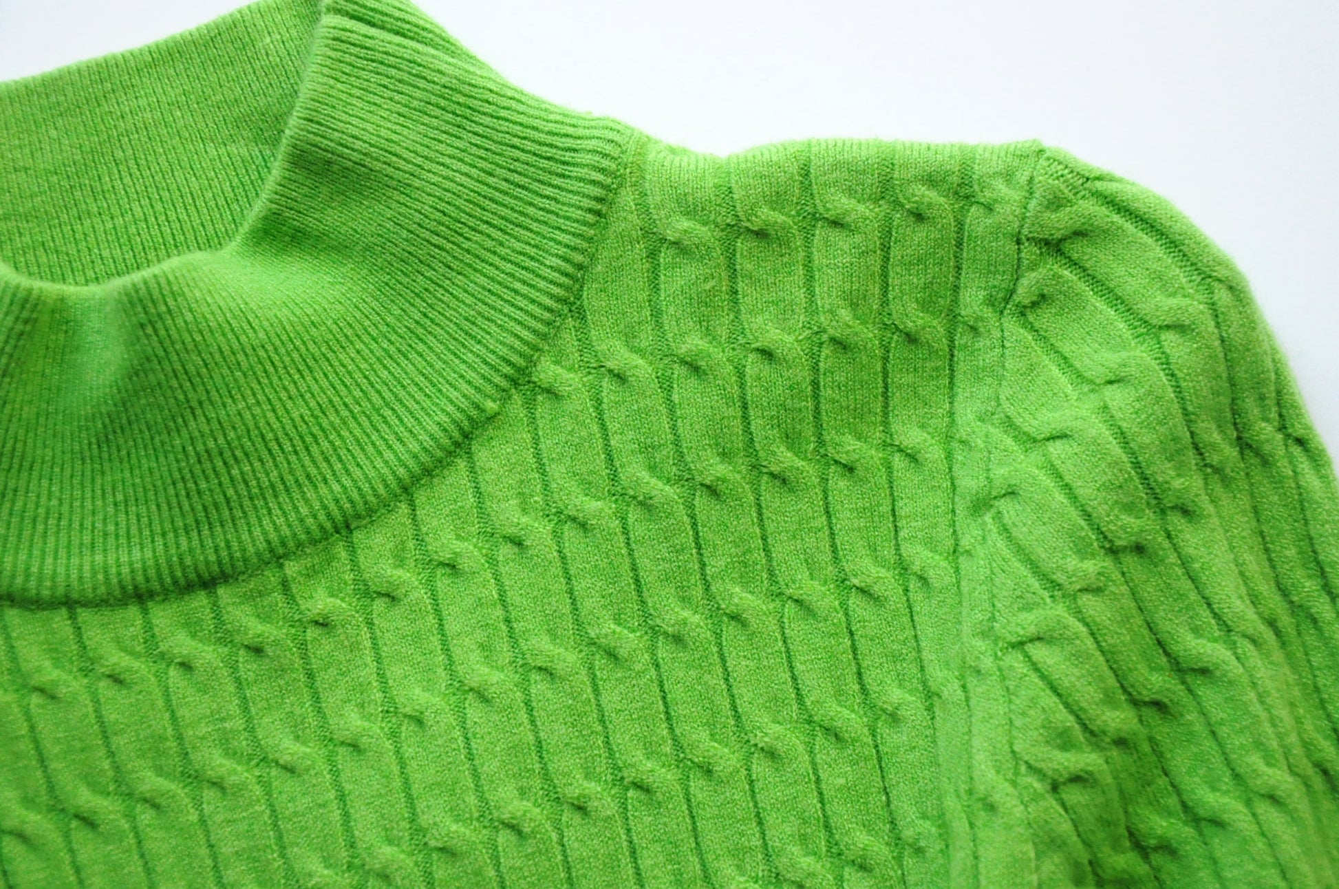 Green Cable-knit jumper dress